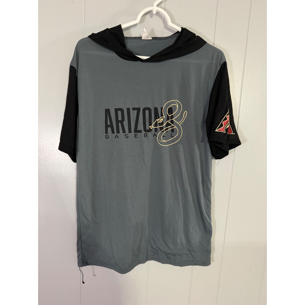 Sixth Man Arizona Diamondbacks Hoodie Mens M Grey‎ Black Baseball Graphic Tee